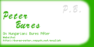 peter bures business card